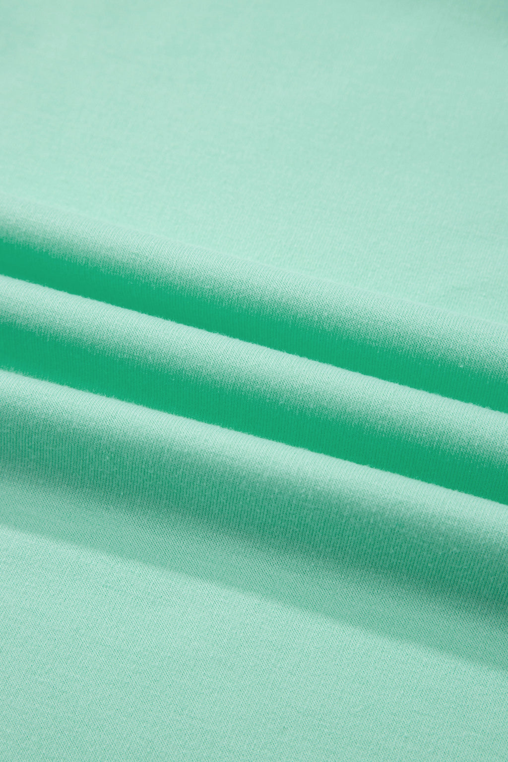 Mint Green Solid V-Neck Tee and Drawstring Plus Size Pants Set