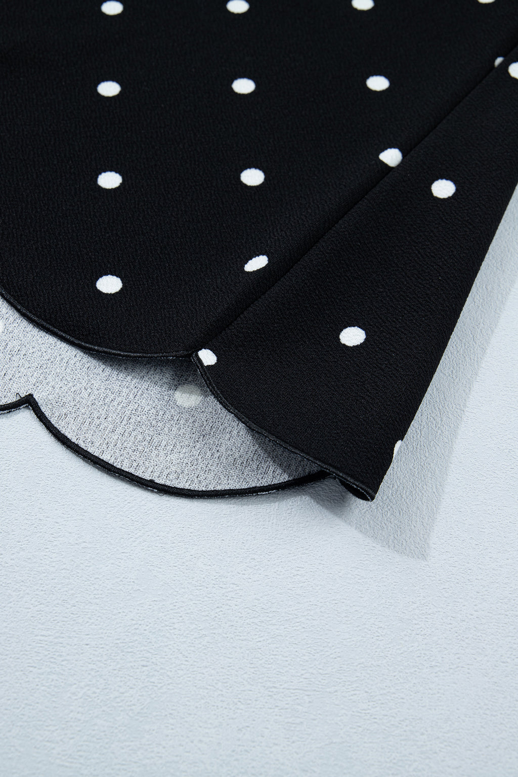 Black Plus Size Dotted Casual T Shirt