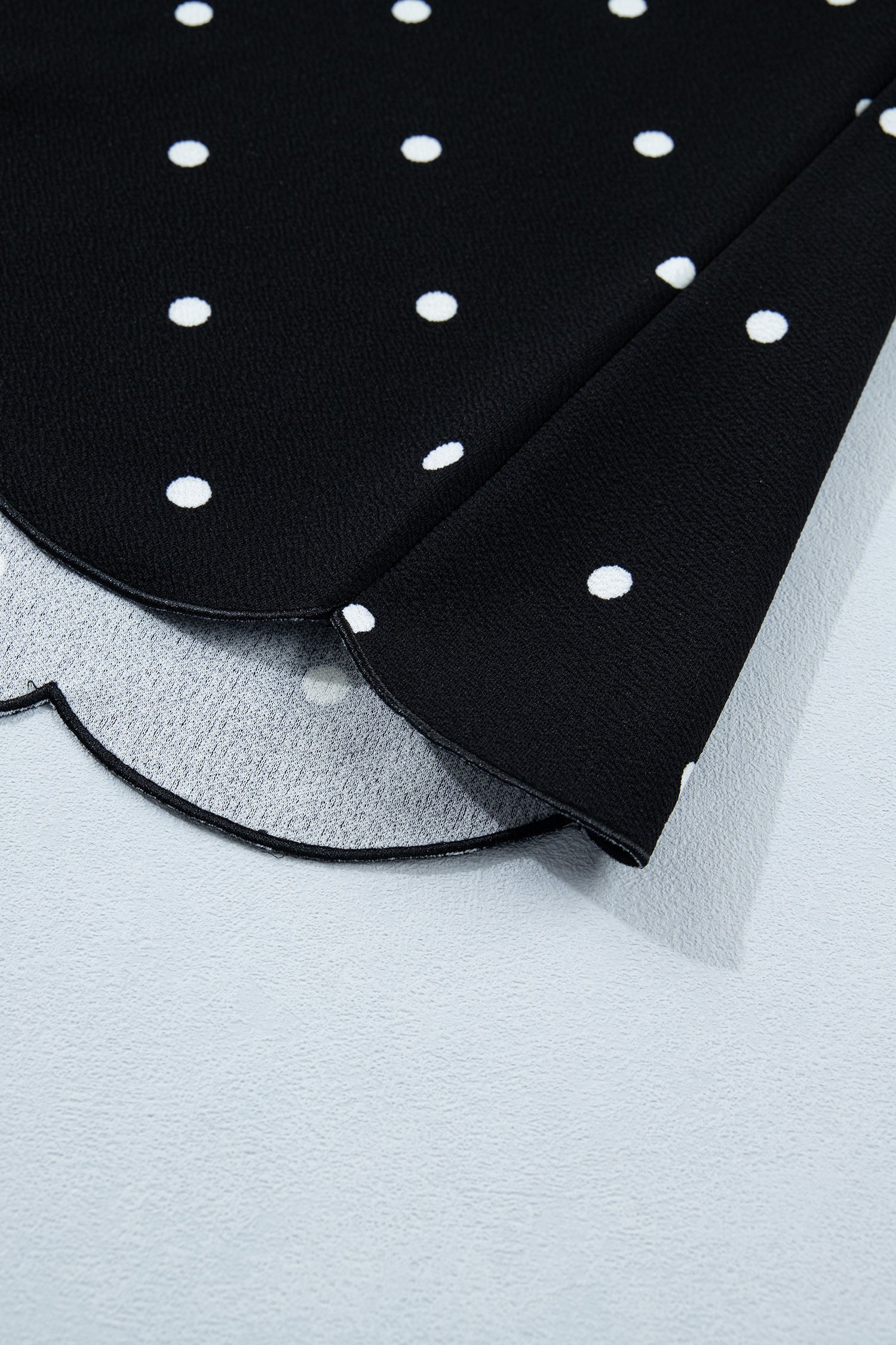 Black Plus Size Dotted Casual T Shirt