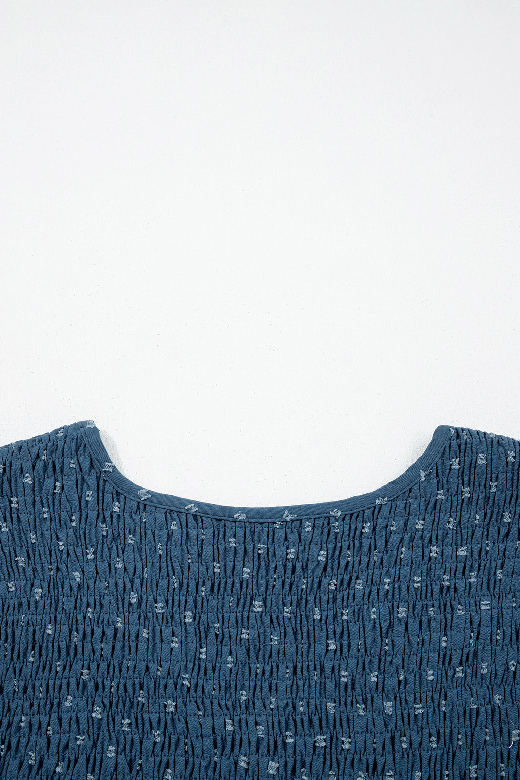 Dusk Blue Plus Size V Neck Swiss Dot Lace Patchwork Detail Flared Midi Dress