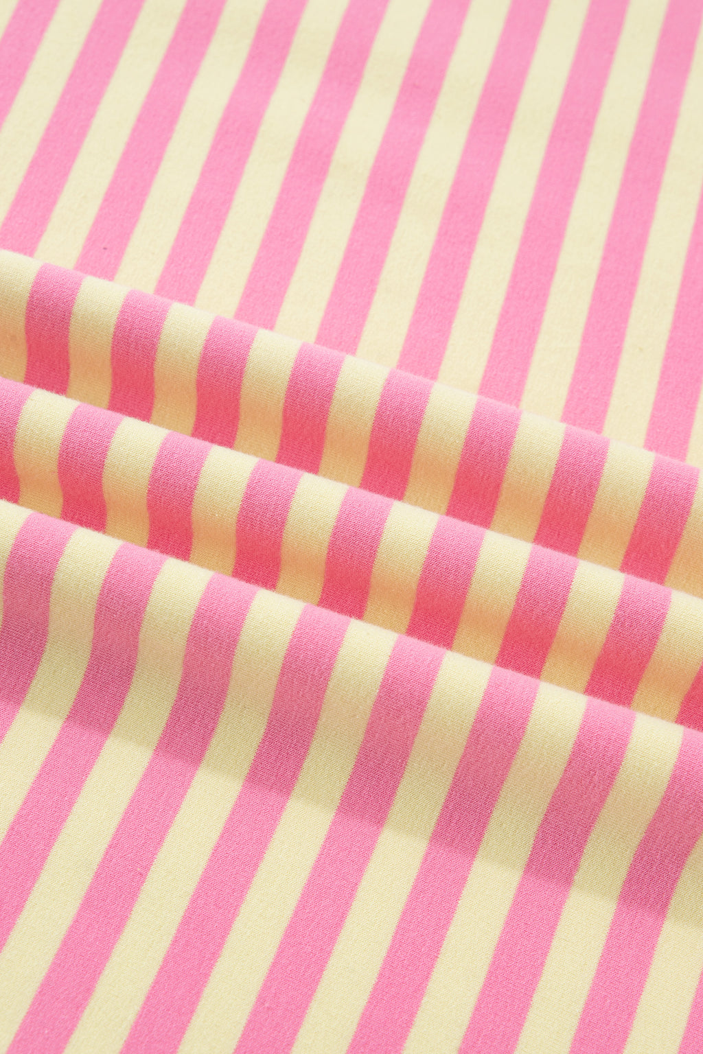 Rose Stripe Boxy Tee Drawstring Elastic Waist Plus Size Short Set