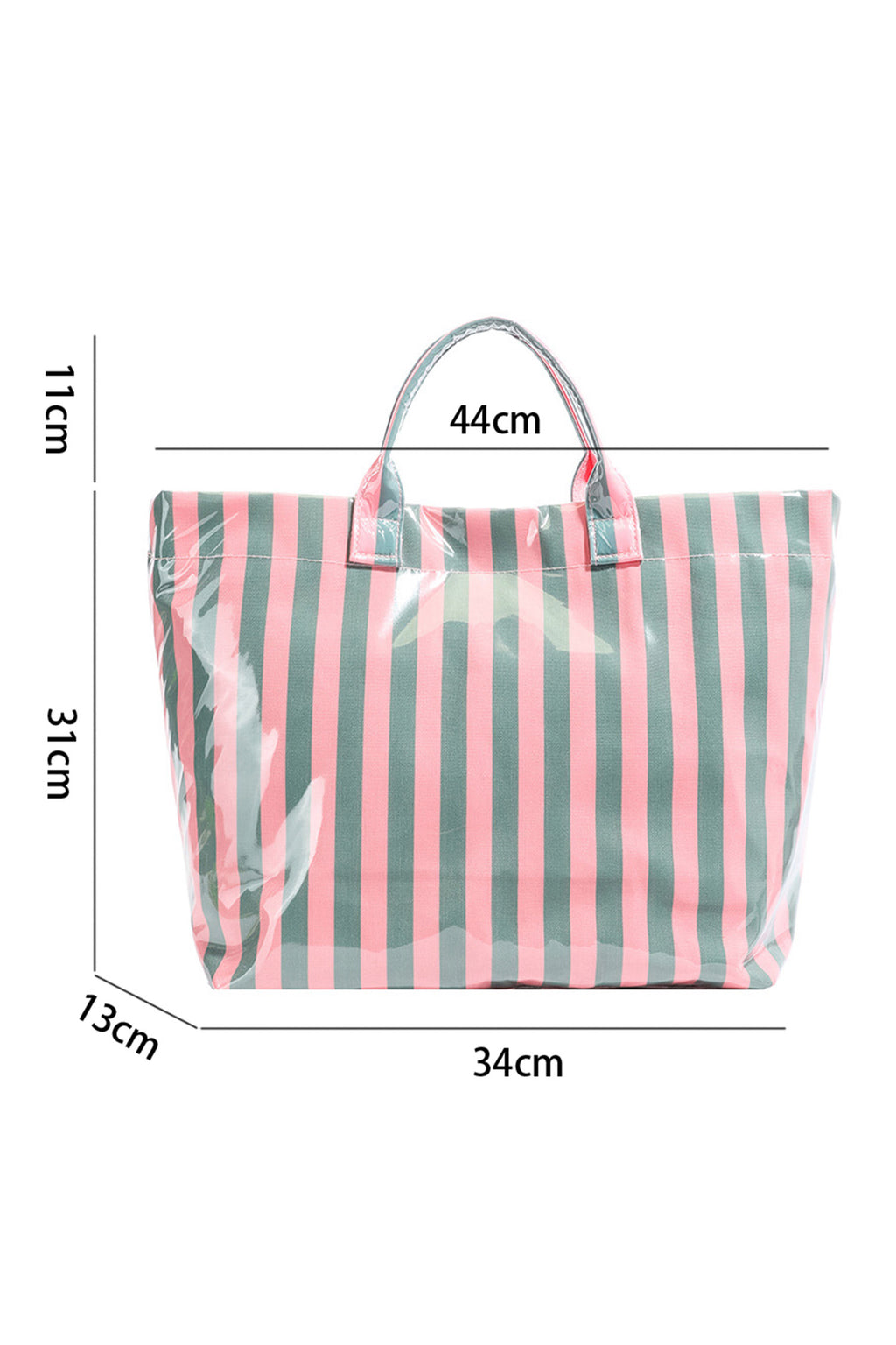 Dark Blue Polka Dot Durable Waterproof PVC Tote Bag