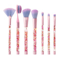 7pcs Unicorn Diamond Purple Hair Makeup Brush Set