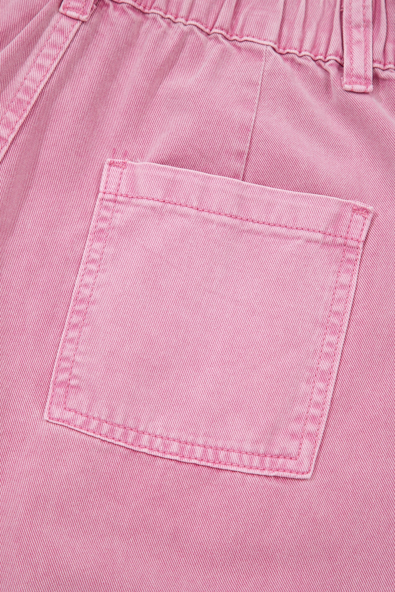 Pink Beaded Side Detail Split Loose Jeans
