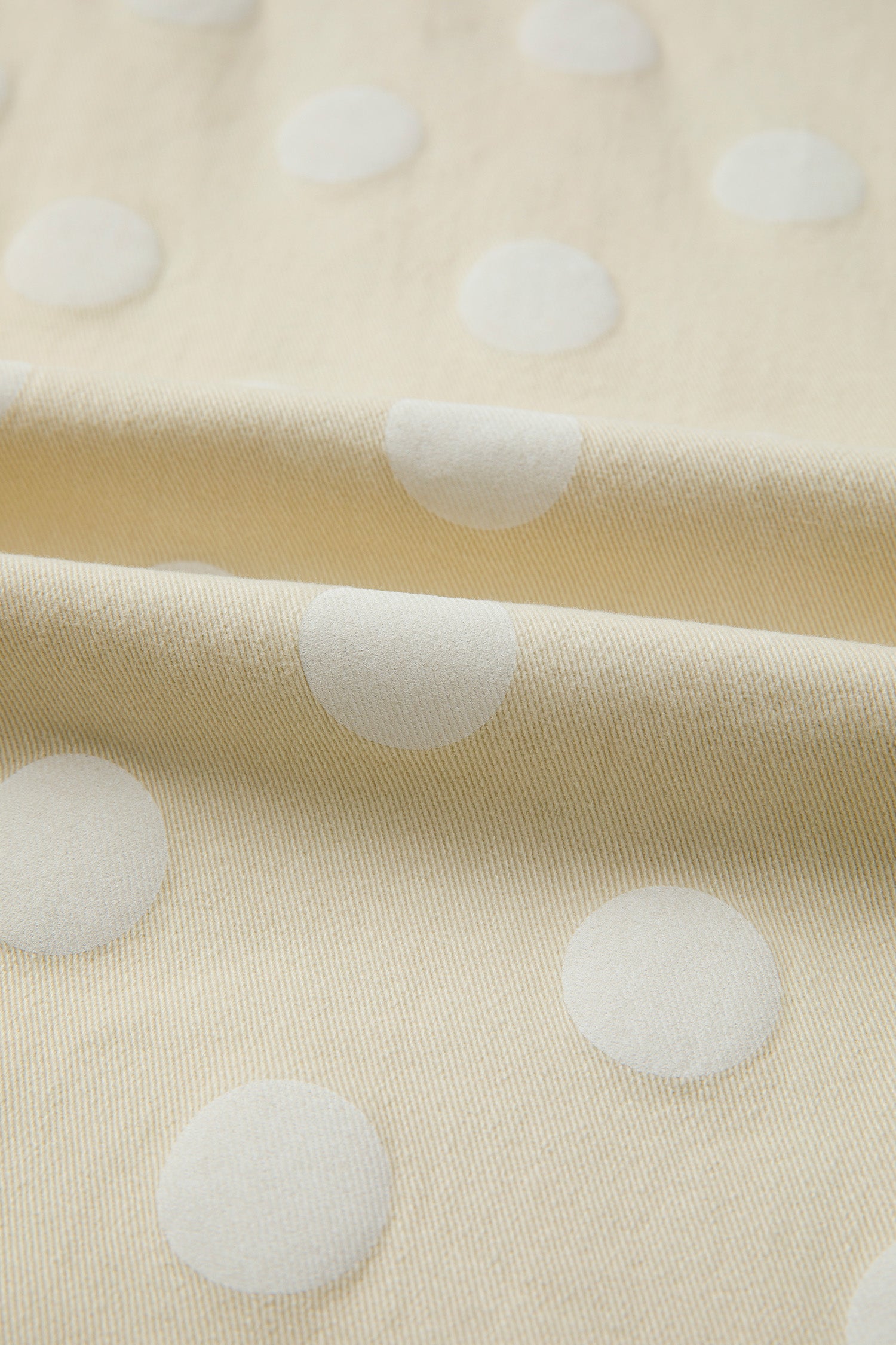 Khaki Polka Dot Print Raw Hem Shift Jeans