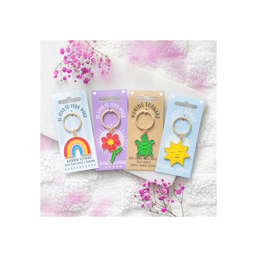 Be Kind to Your Mind Rainbow Keyring
