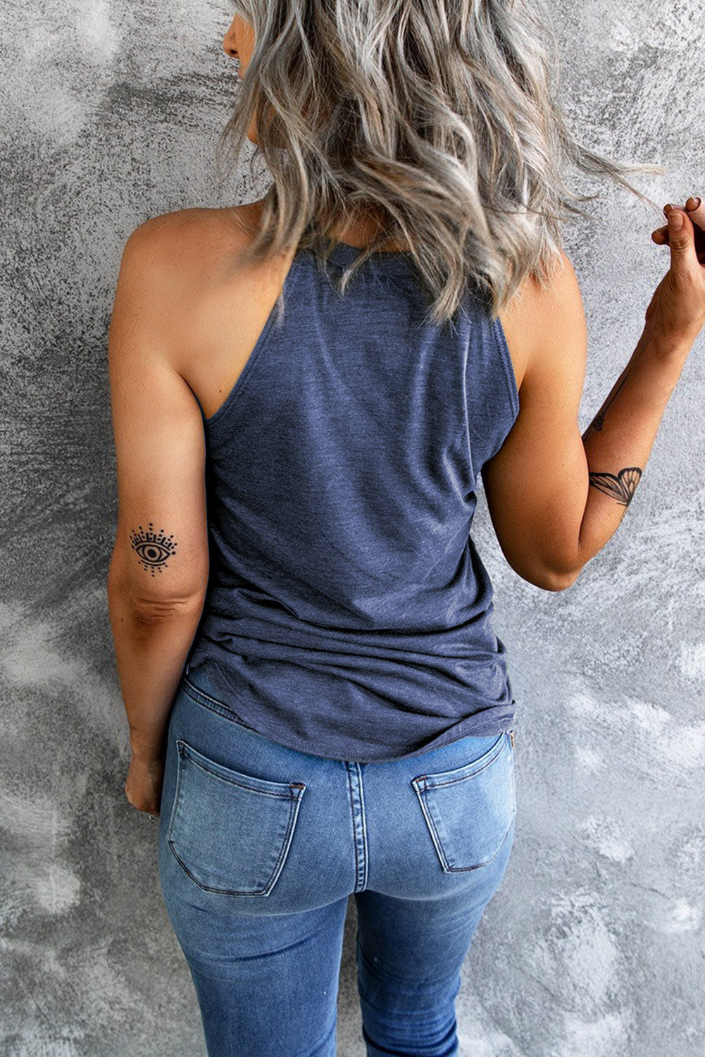Blue Fueled By Iced Coffee and Anxiety Tank Top