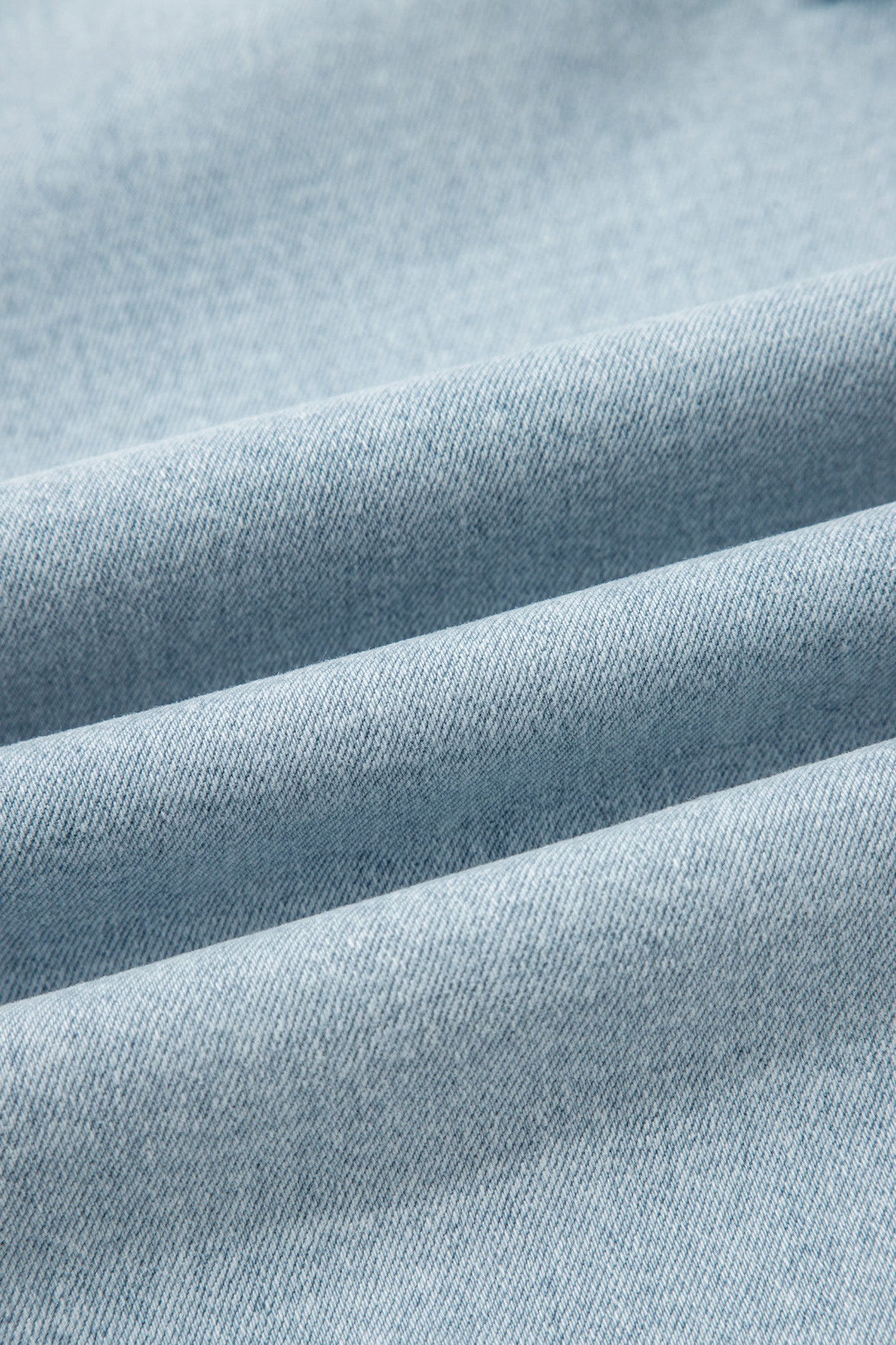 Beau Blue Frayed Cropped Barrel Jeans