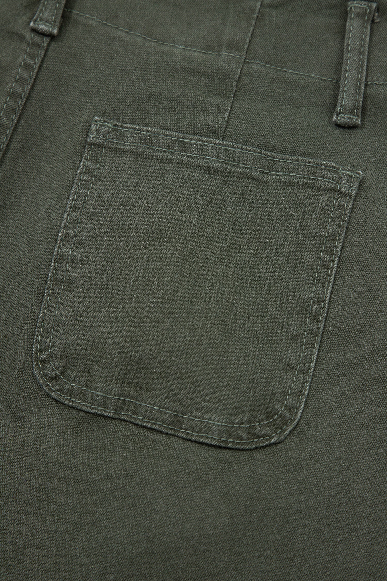 Mist Green 2-Button High Waist Wide Leg Jeans