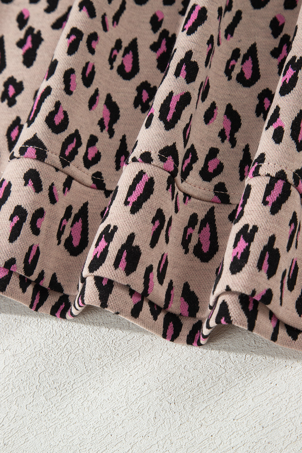 Pink Leopard Print Casual Tee and Pants 2pcs Outfit