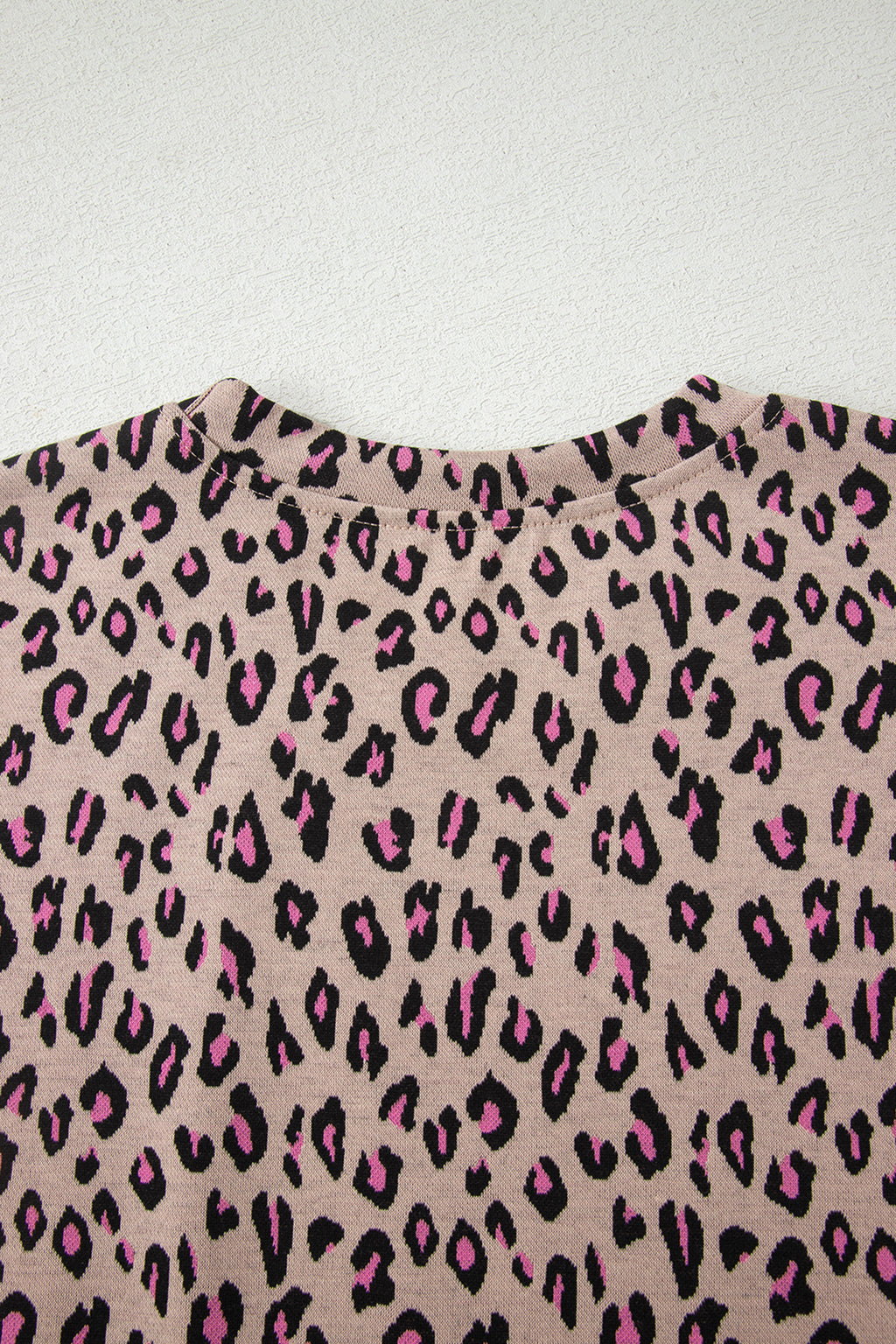 Pink Leopard Print Casual Tee and Pants 2pcs Outfit