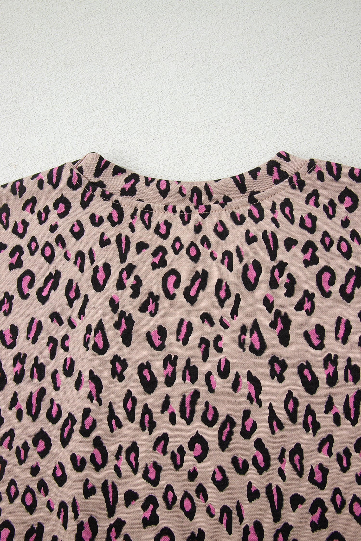 Pink Leopard Print Casual Tee and Pants 2pcs Outfit