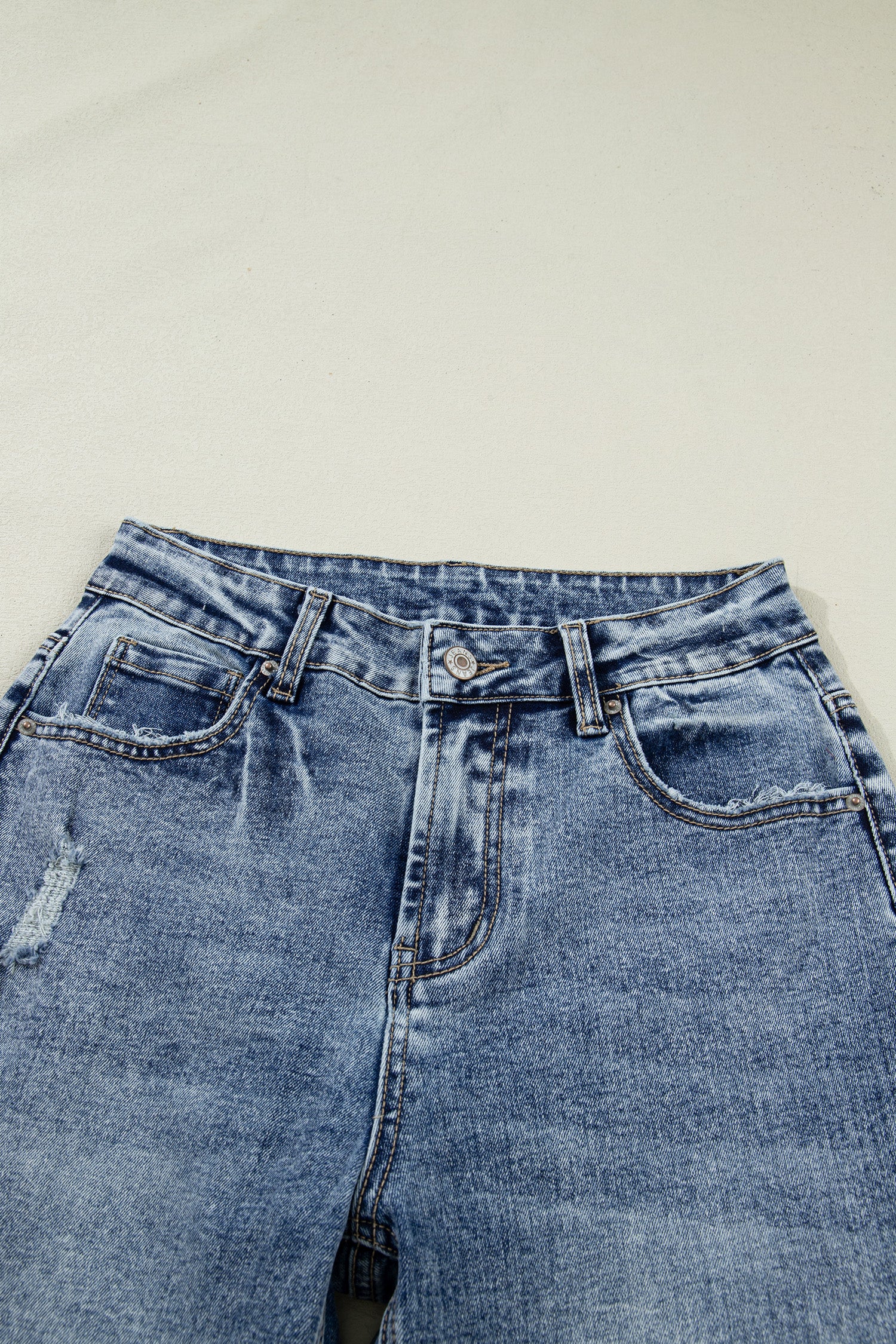 Ashleigh Blue Cuffed Straight Loose Jeans