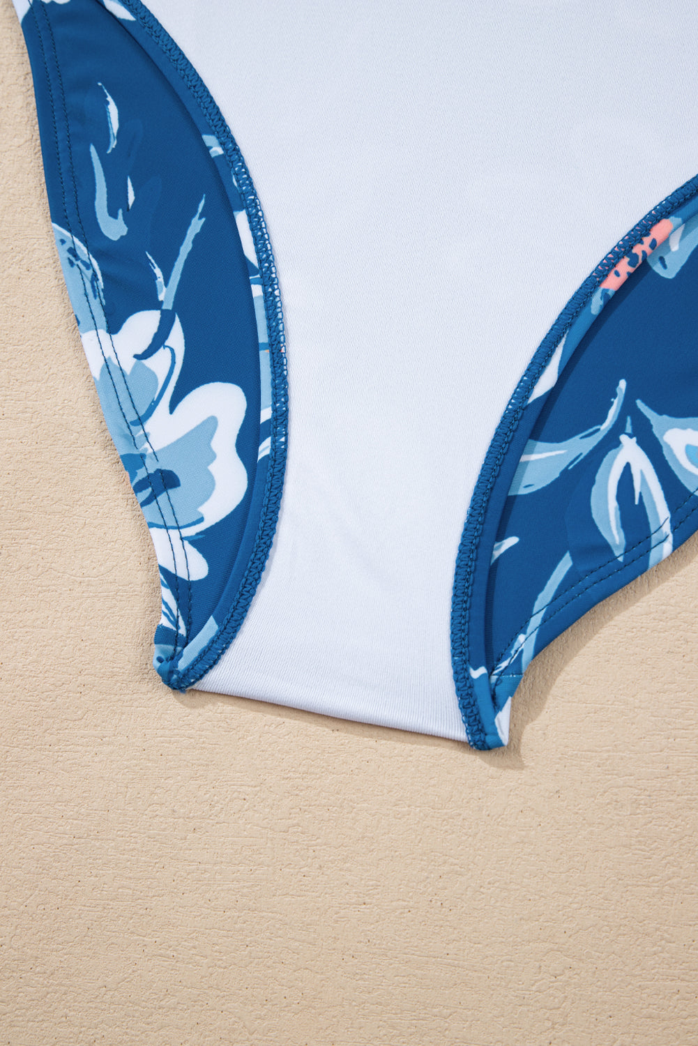 Prussian Blue Drawstring Tummy Control Mix-and-match 2pcs Tankini Swimsuit