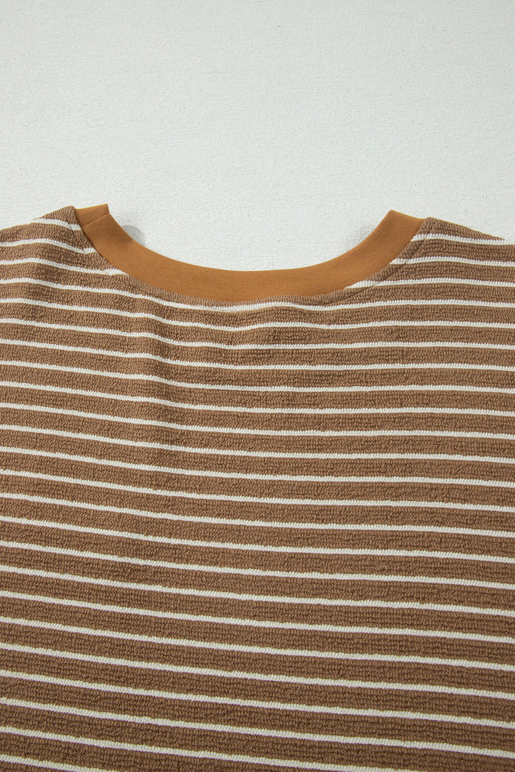 Khaki Stripe Plus Size Striped Colorblock Pocket Lounge Set