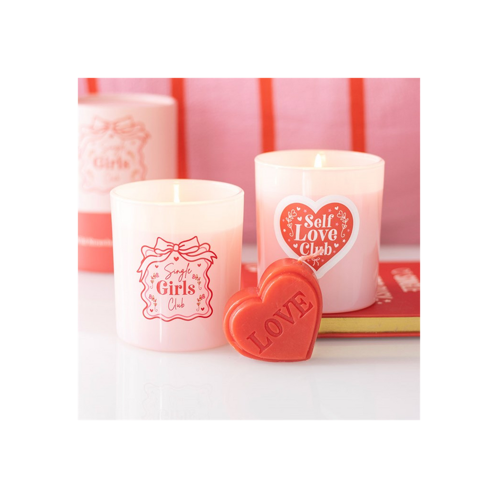 Red Love Heart Shaped Valentine's Day Candle