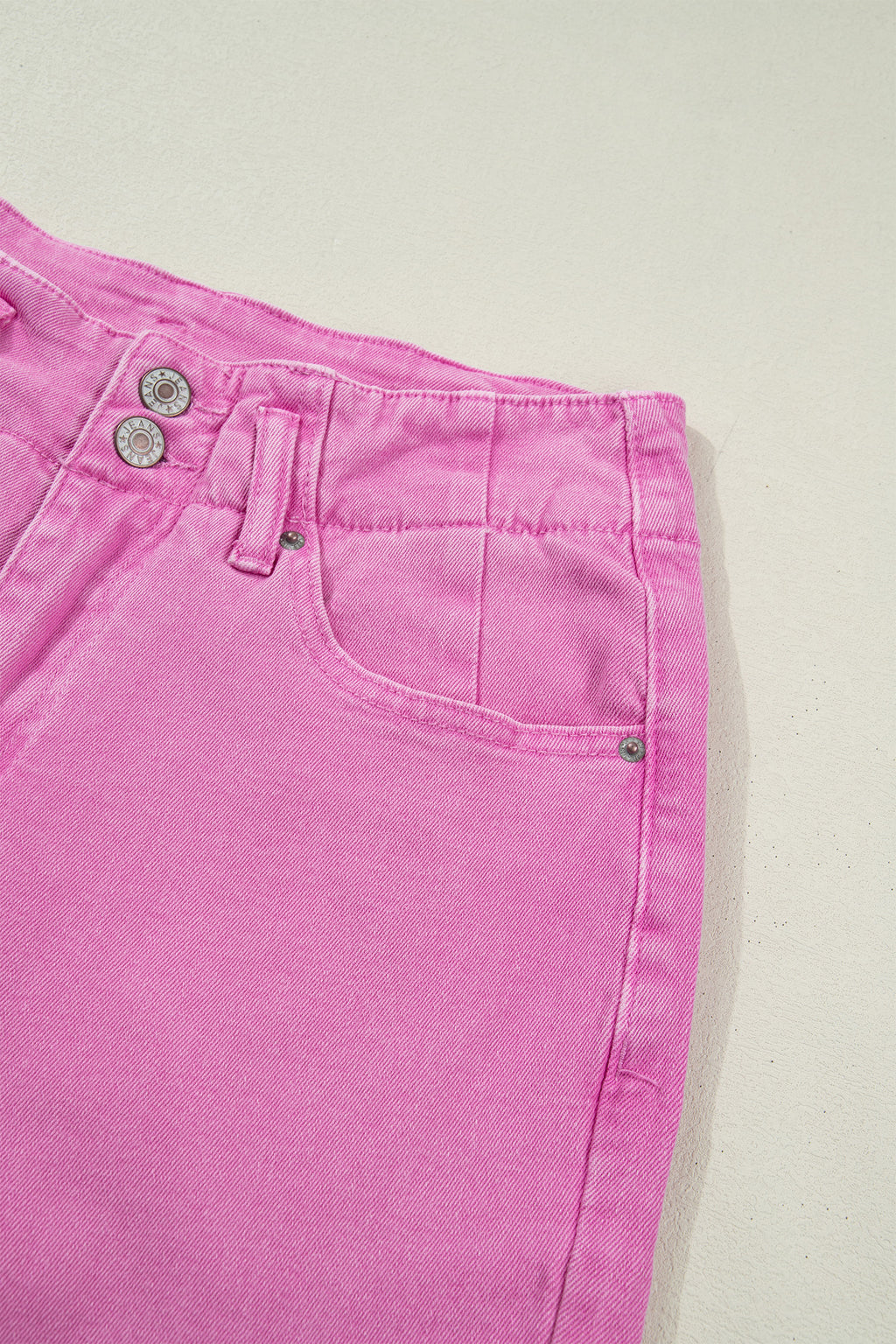 Bonbon 2-Button High Waist Wide Leg Jeans