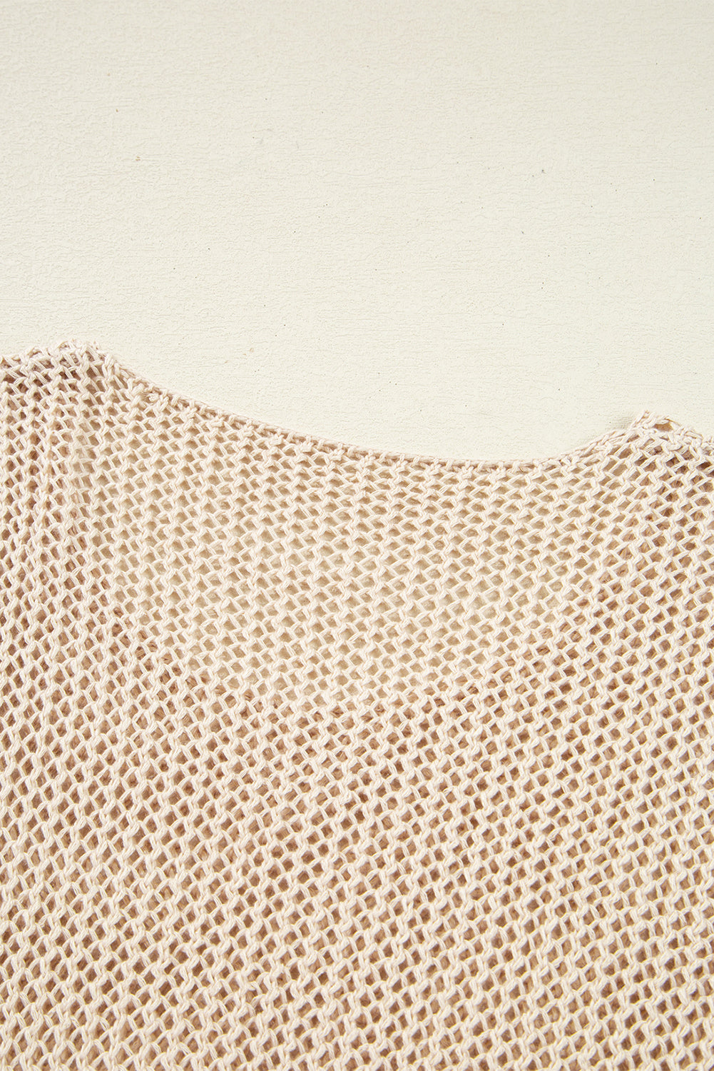 Smoke Gray Crochet Hollow-out Jumper Top Sweater