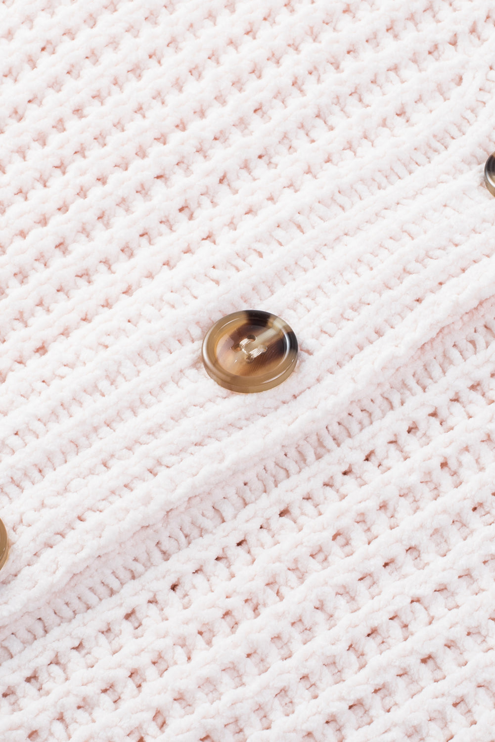 Pink Buttoned Front Drop Shoulder Knitted Cardigan