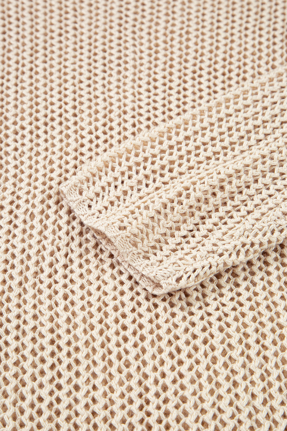 Smoke Gray Crochet Hollow-out Jumper Top Sweater