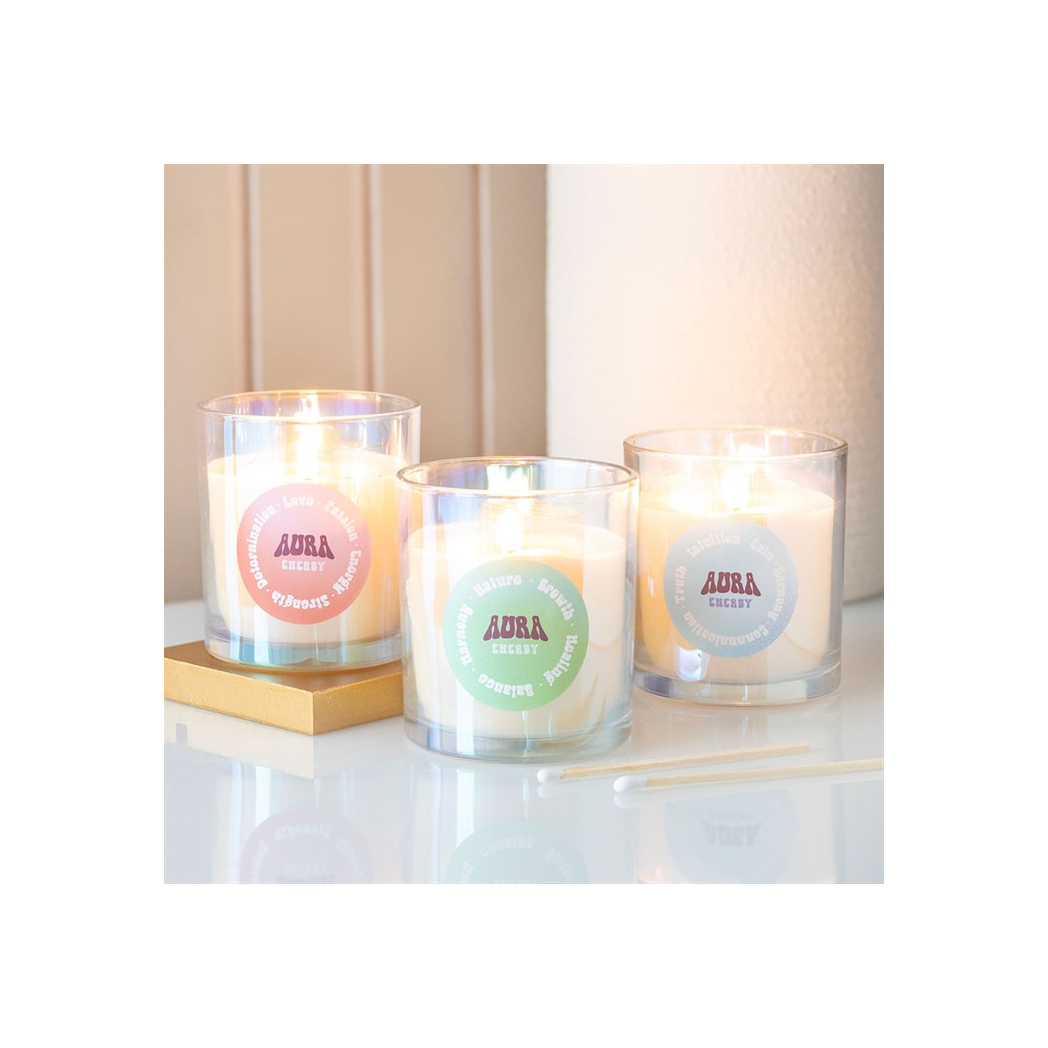 Aura Energy Juicy Raspberry Iridescent Candle