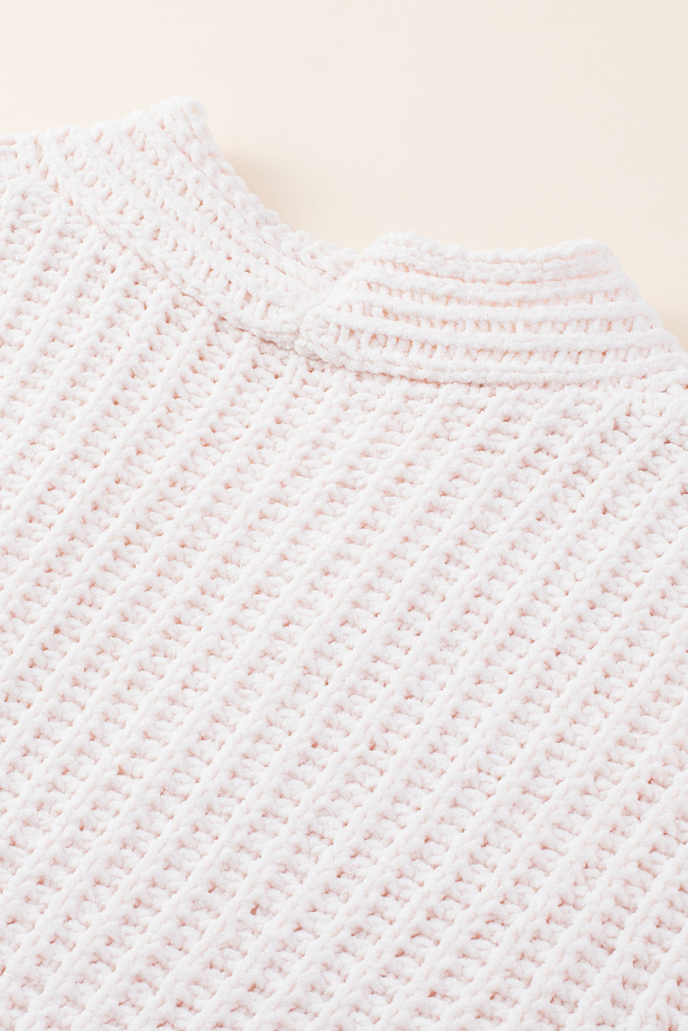 Pink Buttoned Front Drop Shoulder Knitted Cardigan