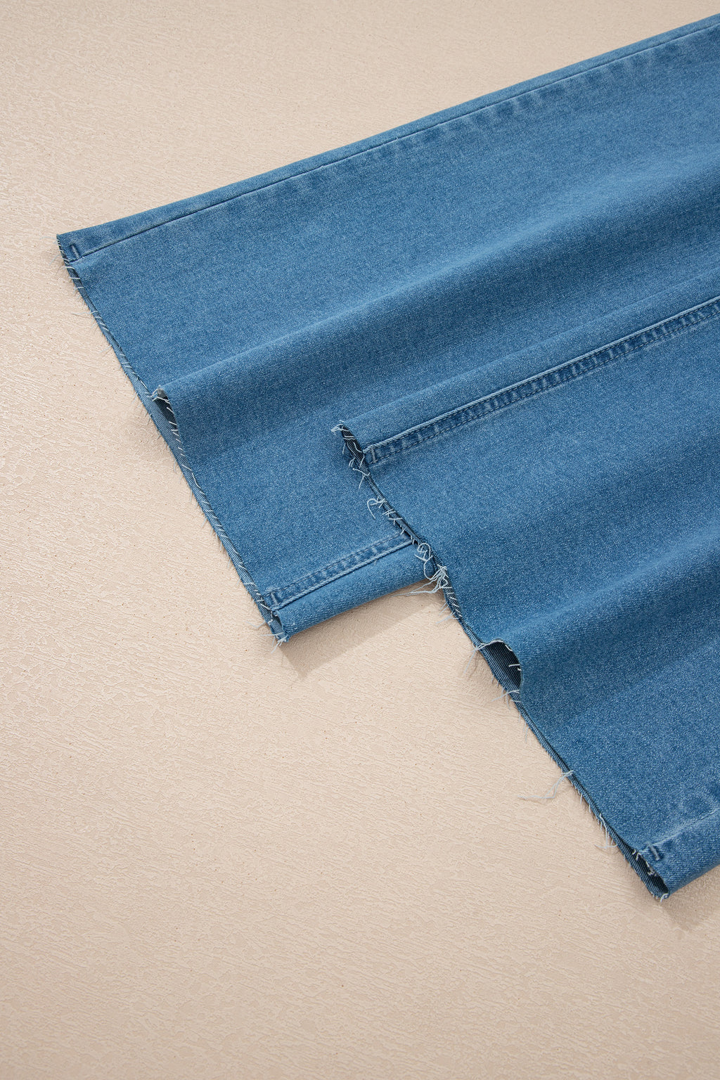 Dusk Blue Retro Washed Patch Pocket Stretchy Jeans