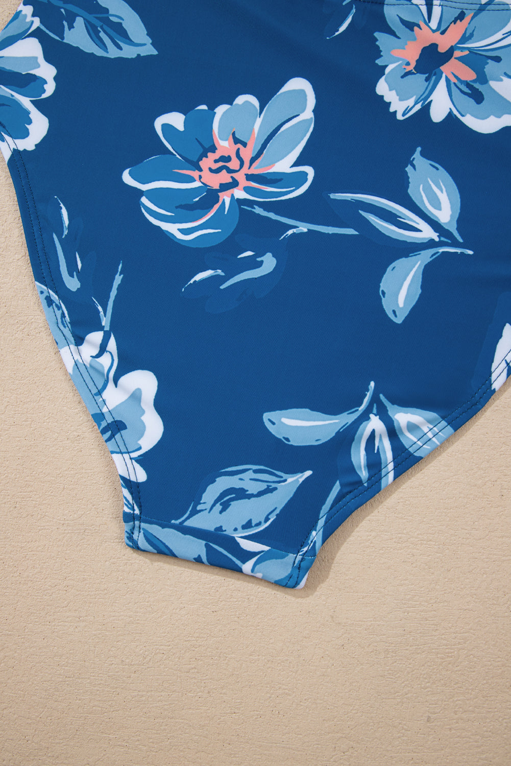 Prussian Blue Drawstring Tummy Control Mix-and-match 2pcs Tankini Swimsuit