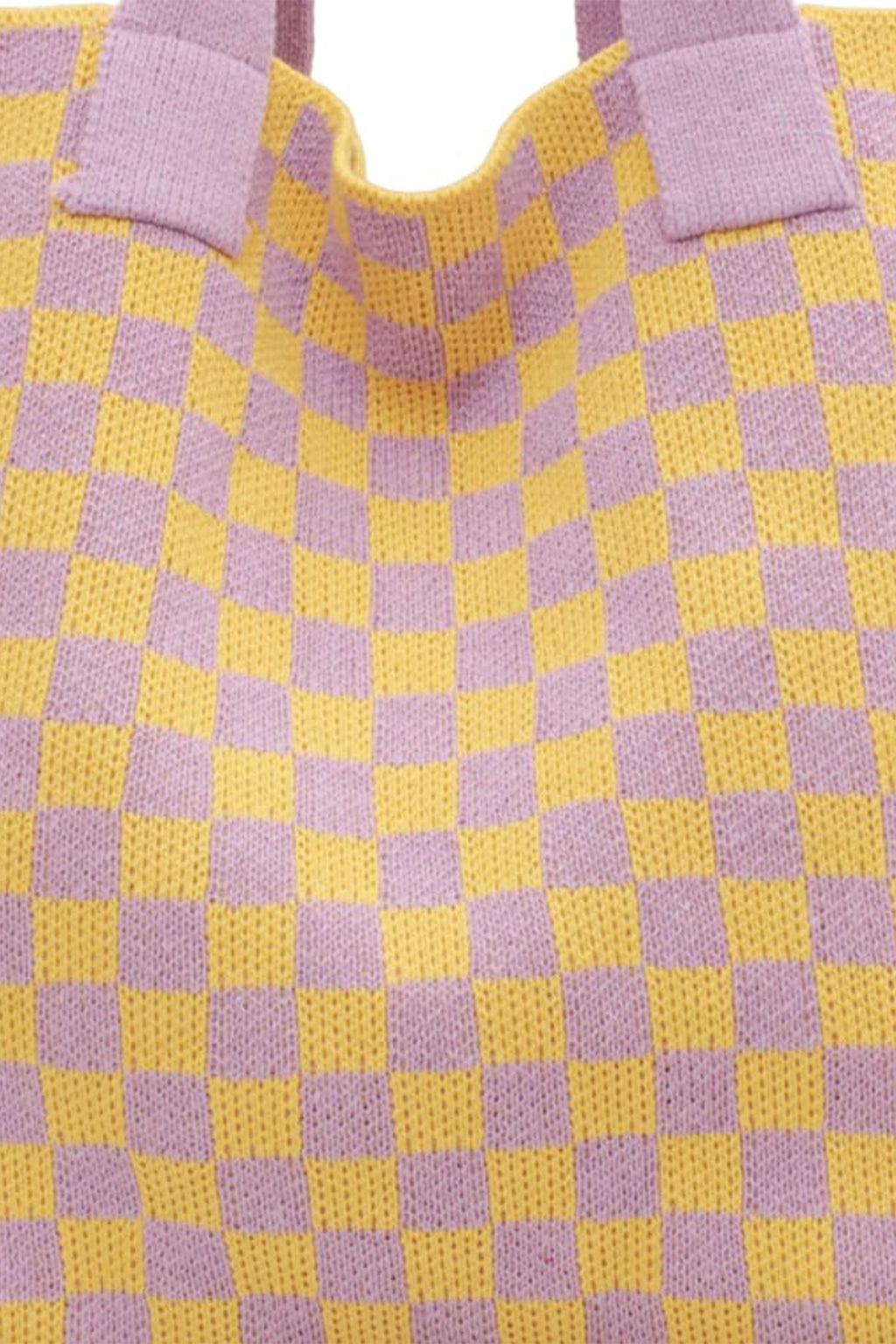 Ginger Checkered Knit Eco-Friendly Tote Bag