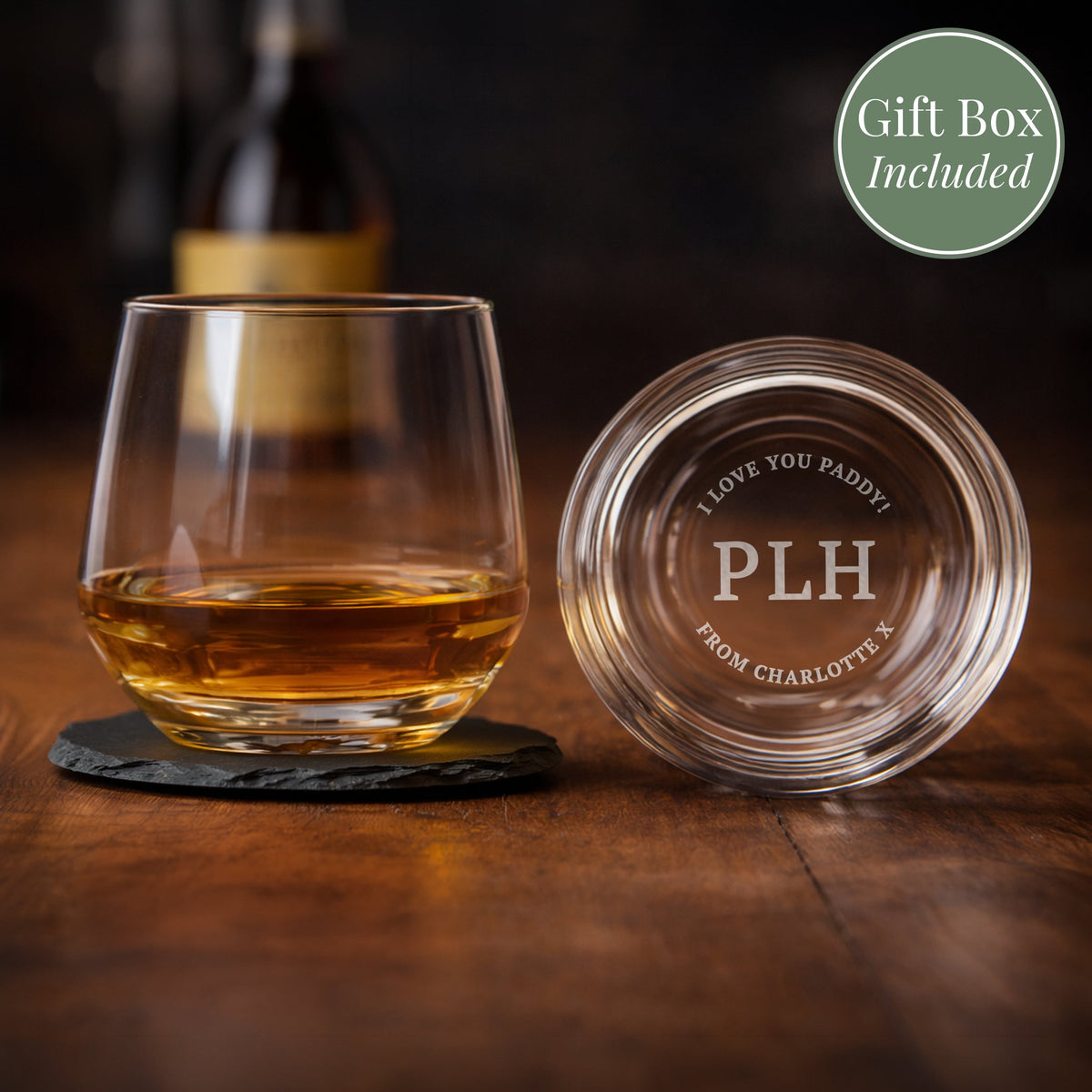 Personalised Base Engraved Initials & Message Tumbler