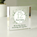 Personalised Botanical Anniversary Crystal Token