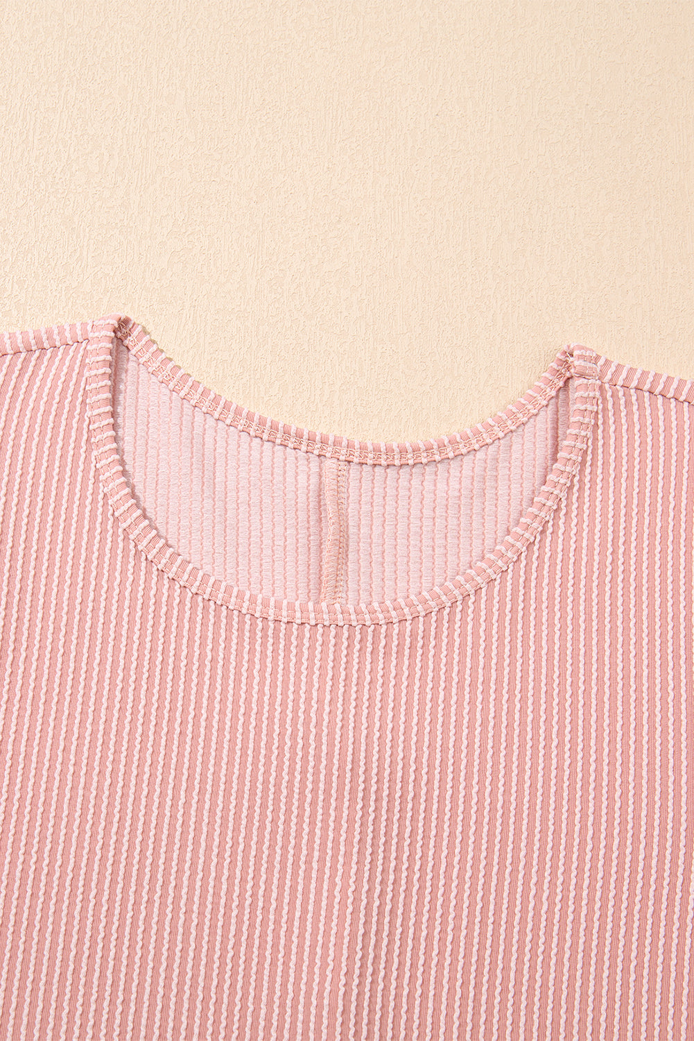 Blossom Corded Knit Crew Neck Puff Sleeve Shift Mini Dress