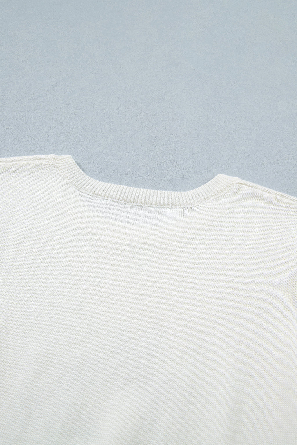 White Wild West Horse Head Printed Short Sleeve Sweater
