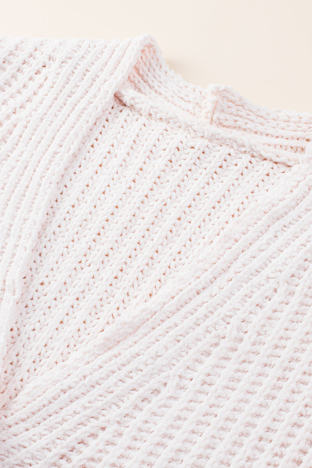 Pink Buttoned Front Drop Shoulder Knitted Cardigan