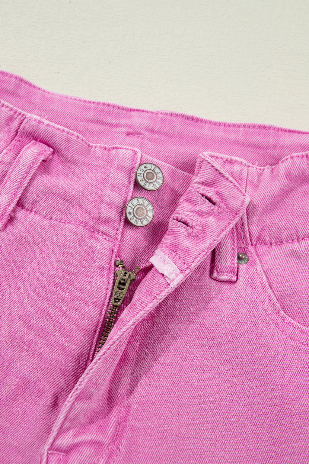 Bonbon 2-Button High Waist Wide Leg Jeans