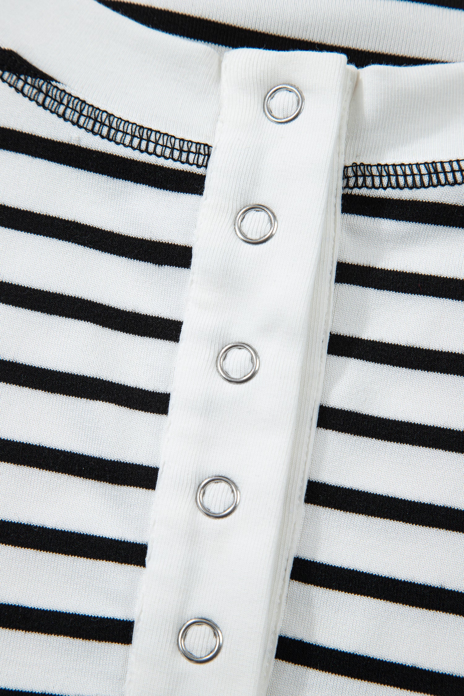 Black Stripe Half Buttons Top and Shorts Set