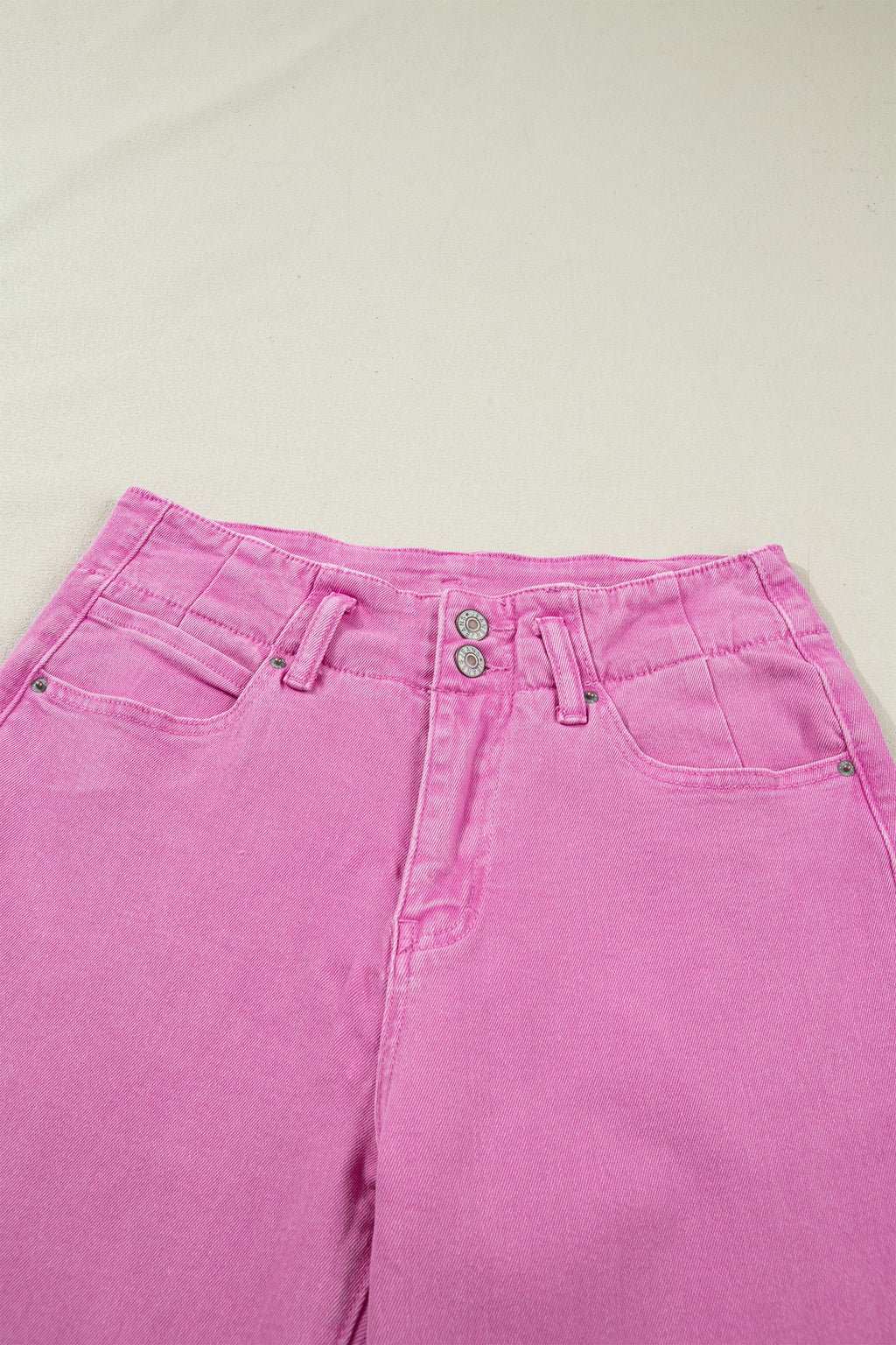 Bonbon 2-Button High Waist Wide Leg Jeans