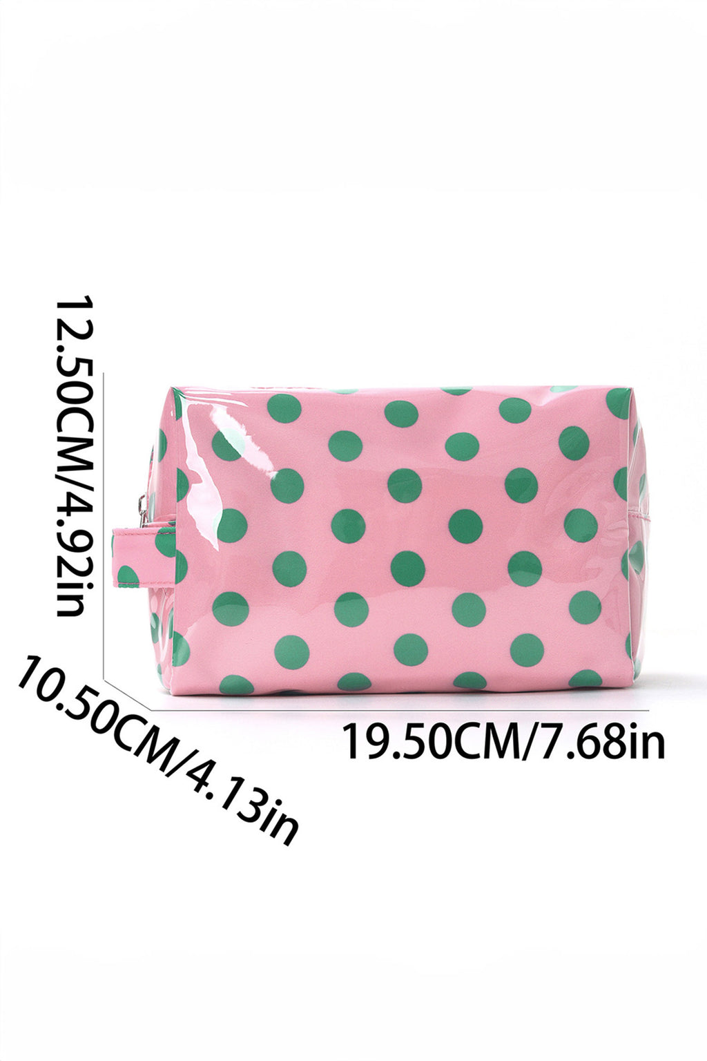 Light Pink Durable PVC Polka Dot Makeup Bag