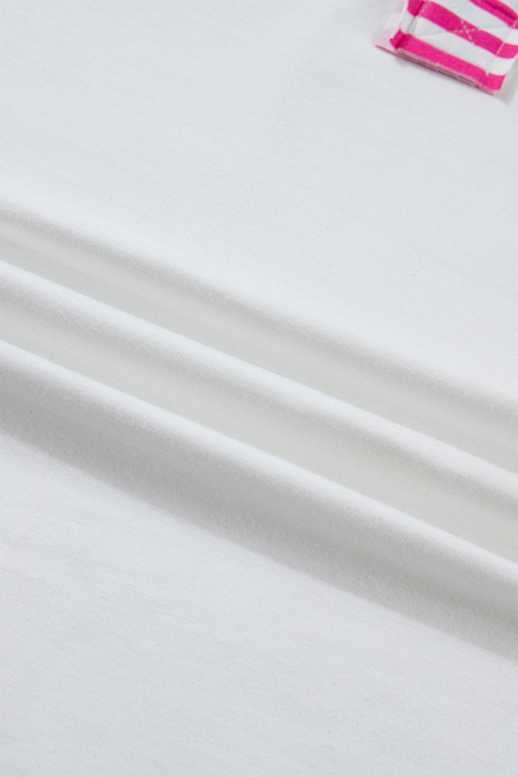 White Striped Color Block Patchwork Polo Collar Half Sleeve T Shirt