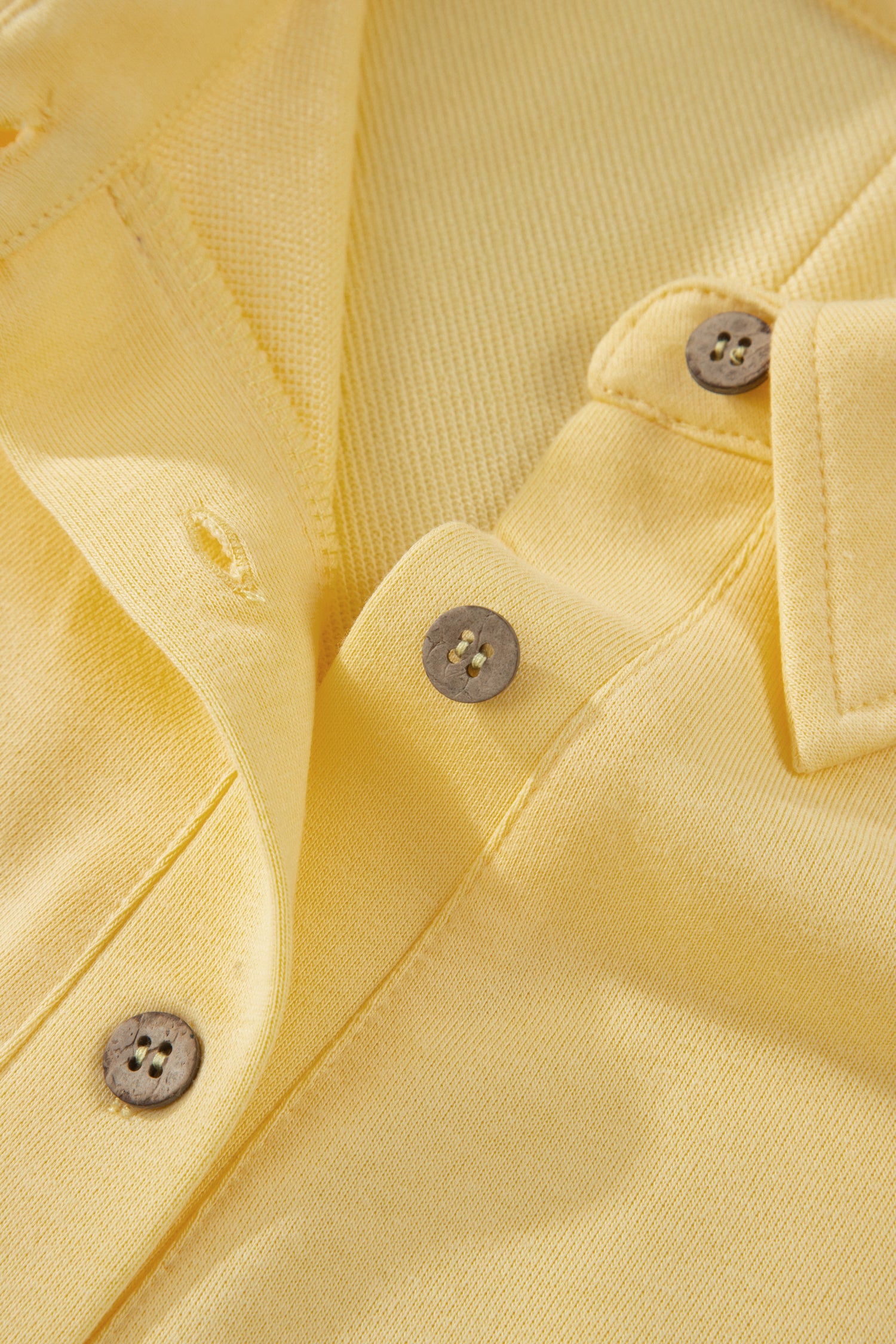 Yellow Cream Solid Color Polo Tee Elastic Waist Shorts Plus Size Outfit