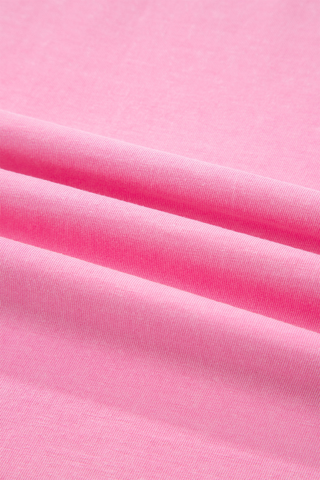 Sachet Pink Plus Size Mineral Wash Raw Edge Round Neck Tee