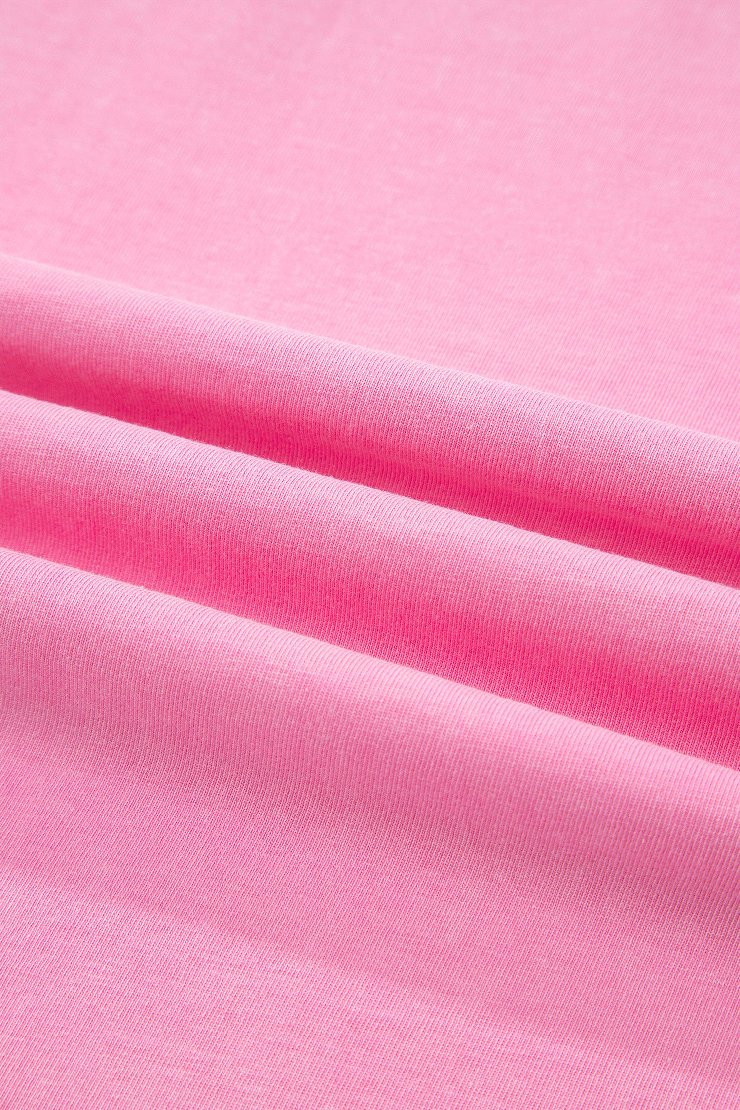 Sachet Pink Plus Size Mineral Wash Raw Edge Round Neck Tee