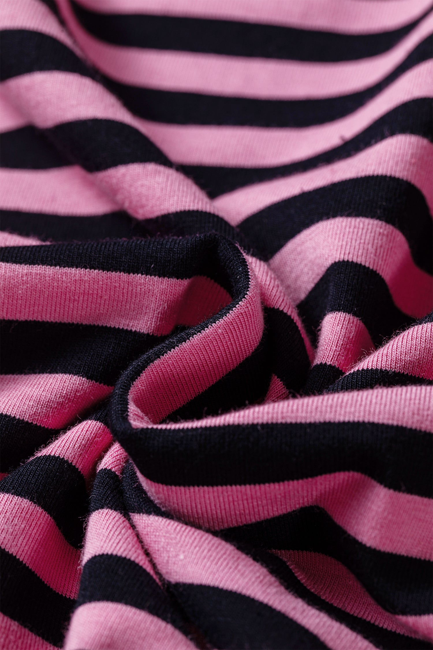 Pink Stripe Casual Long Sleeve Top Drawstring Pant Set