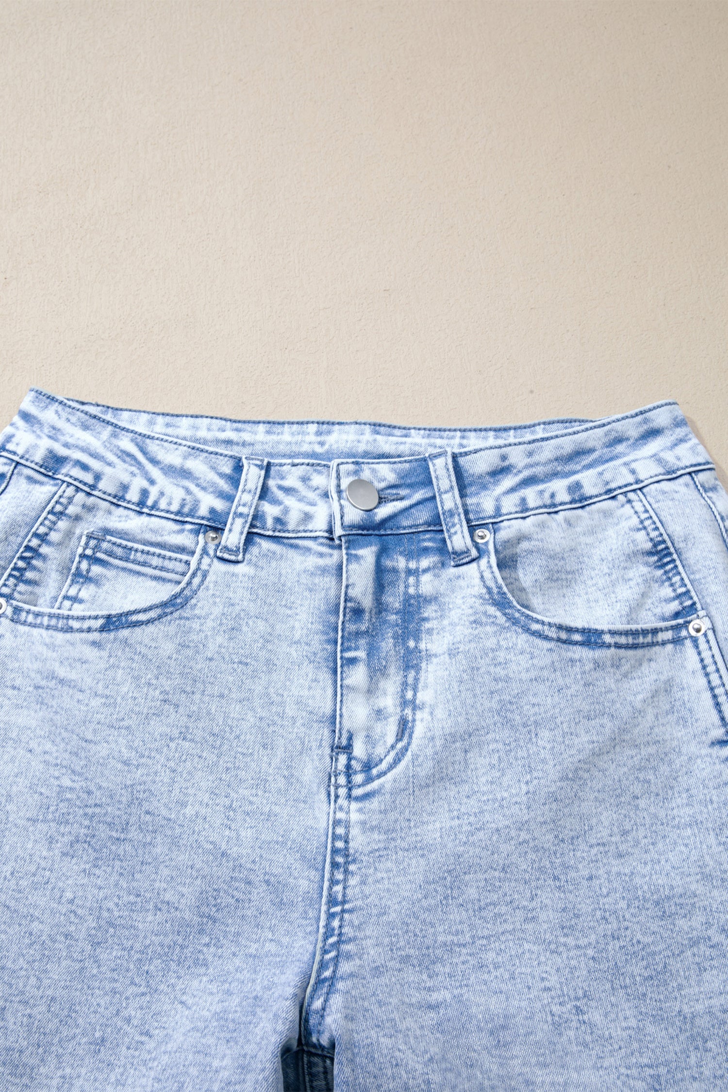 Beau Blue Light Washed Pull On Barrel Jeans