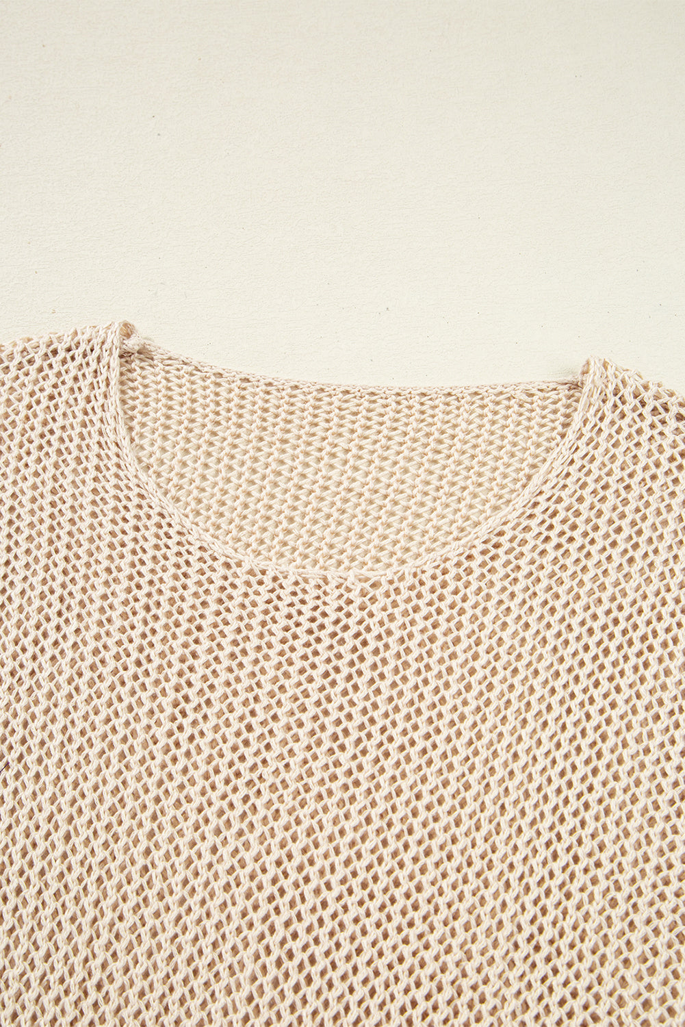Smoke Gray Crochet Hollow-out Jumper Top Sweater