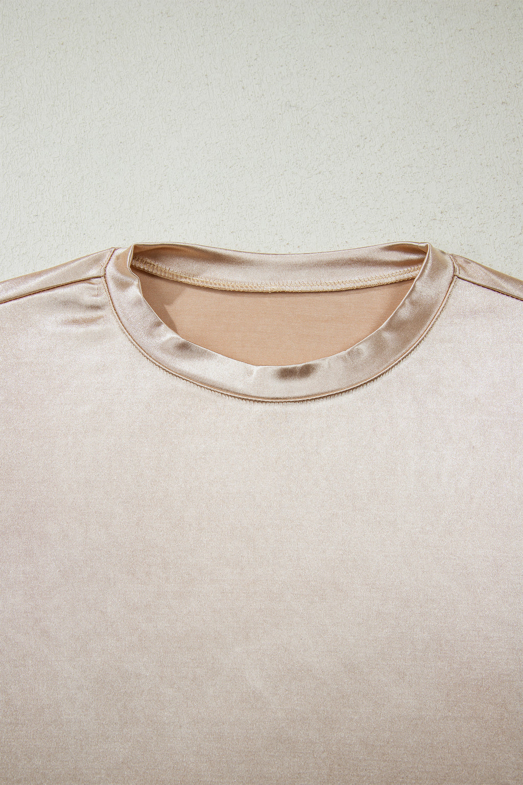 Gold Round Neck Metallic Tank Top