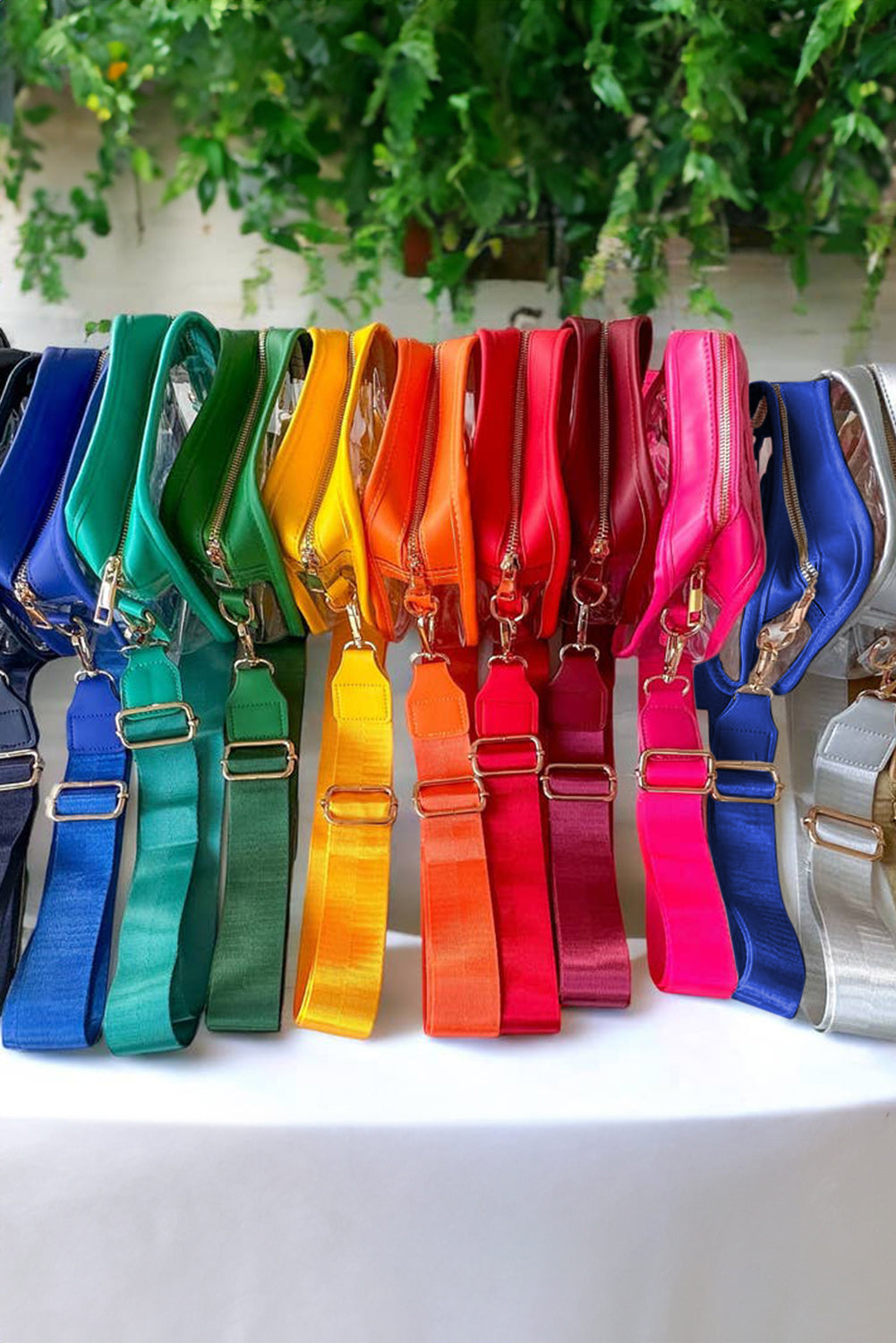 Dark Blue Clear PVC GAME DAY Summer Fashion Single Shoulder Bag