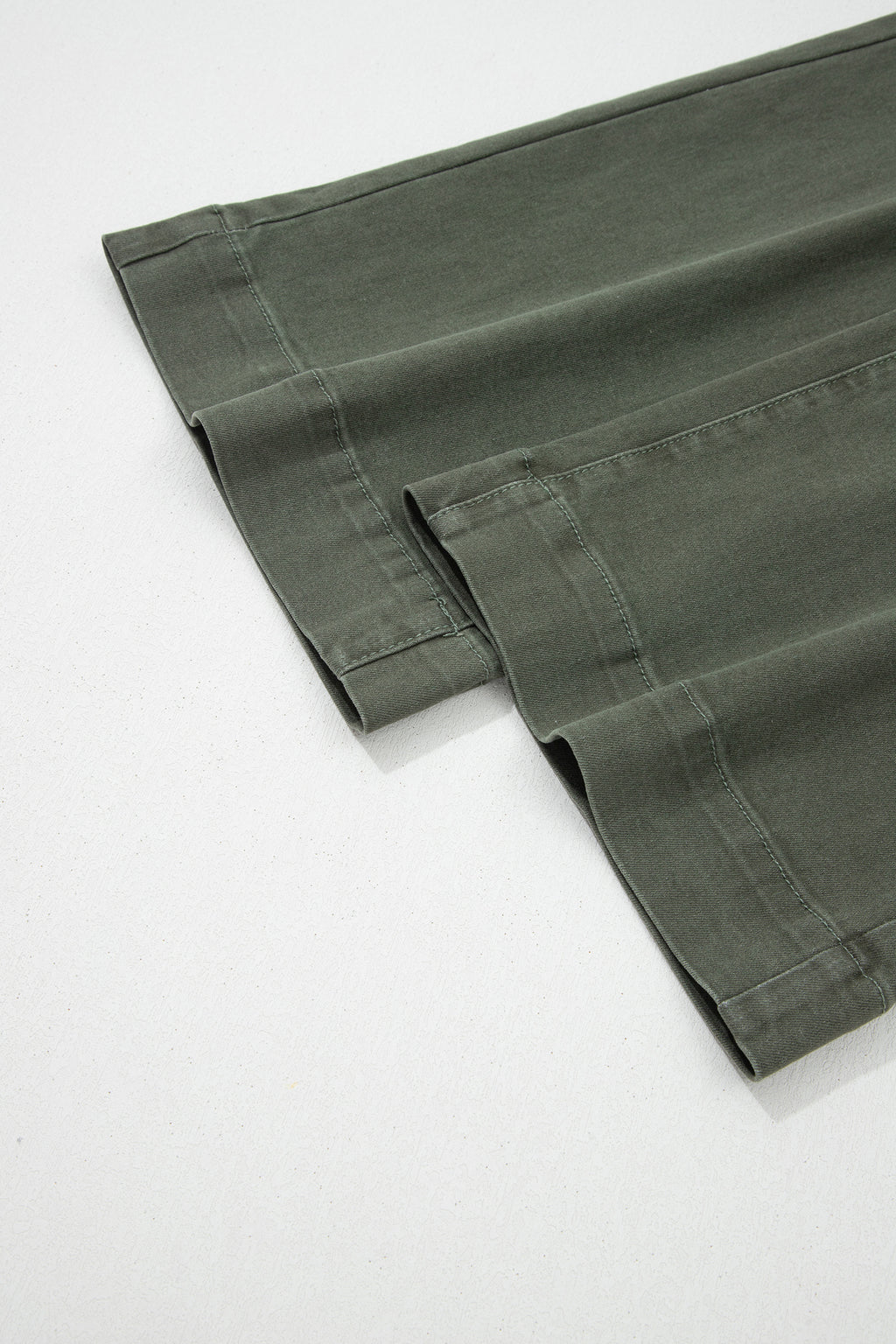 Mist Green 2-Button High Waist Wide Leg Jeans