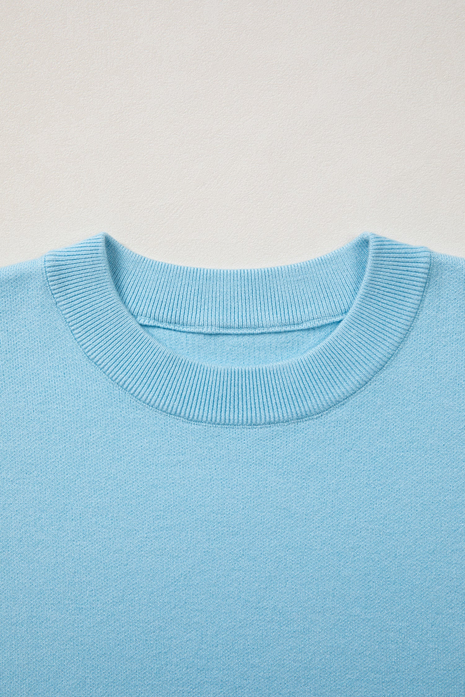 Myosotis Scalloped Hem 3/4 Sleeve Sweater Top